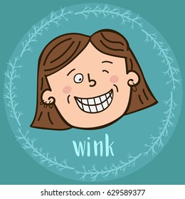 Vector illustration design emotions face people portrait
