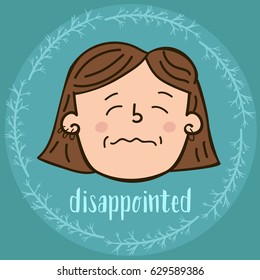 Vector illustration design emotions face people portrait