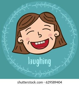 Vector illustration design emotions face people portrait
