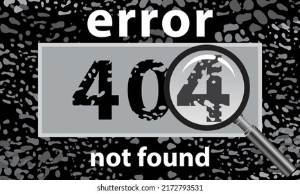 vector illustration design Error 404 page not found, for message on web page