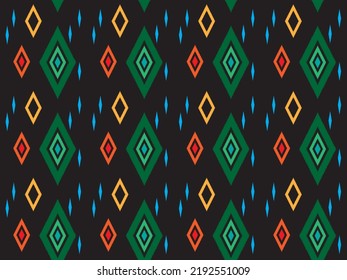 Vector Illustration. Design for fabric, geometric ethnic pattern seamless, stars, flower, multicolor, Background, curtain, carpet, wallpaper, clothing, wrapping, Batik ,carpet, Abstract, Fabric