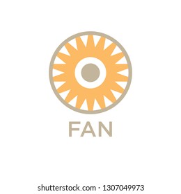 vector illustration design fan logo company