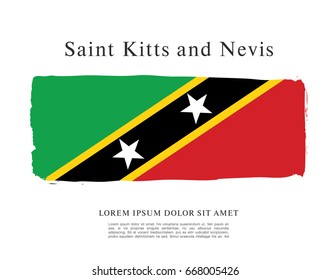 Vector illustration design of the Federation of Saint Kitts and Nevis flag