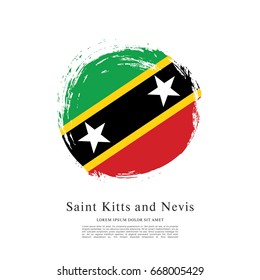 Vector illustration design of the Federation of Saint Kitts and Nevis flag