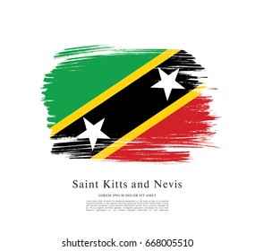 Vector illustration design of the Federation of Saint Kitts and Nevis flag
