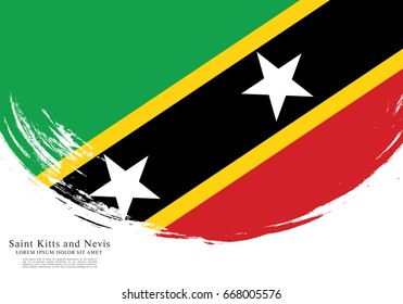 Vector illustration design of the Federation of Saint Kitts and Nevis flag