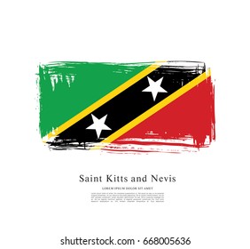 Vector illustration design of the Federation of Saint Kitts and Nevis flag