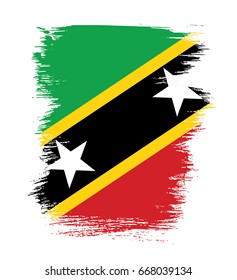 Vector illustration design of the Federation of Saint Kitts and Nevis flag