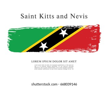 Vector illustration design of the Federation of Saint Kitts and Nevis flag