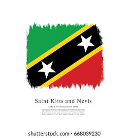 Vector illustration design of the Federation of Saint Kitts and Nevis flag
