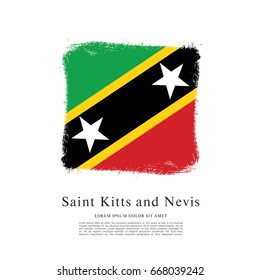 Vector illustration design of the Federation of Saint Kitts and Nevis flag