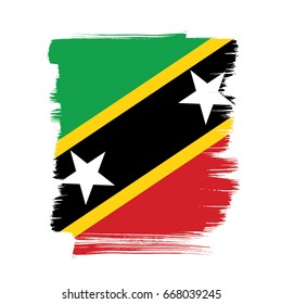 Vector illustration design of the Federation of Saint Kitts and Nevis flag