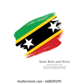Vector illustration design of the Federation of Saint Kitts and Nevis flag