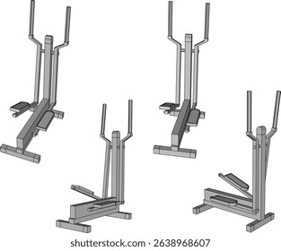 vector illustration design of fitness equipment to maintain body fitness