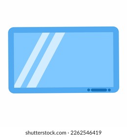 vector illustration. design flats. vector illustration of a monitor or display in blue color. led displays. icon or symbol.