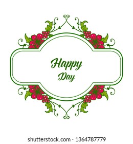 Vector illustration design floral frame for banner greeting card happy day hand drawn