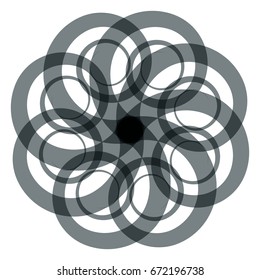 Vector illustration design flower abstract style molecular structure