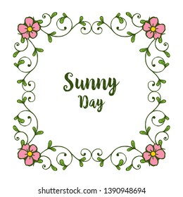 Vector illustration design flower frame for banner sunny day