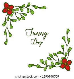 Vector illustration design flower frame for banner sunny day