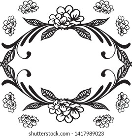 Vector illustration design flower frame for ornate of banner