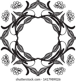 Vector illustration design flower frame for ornate of banner
