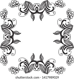 Vector illustration design flower frame for ornate of banner