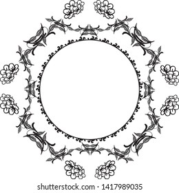 Vector illustration design flower frame for ornate of banner