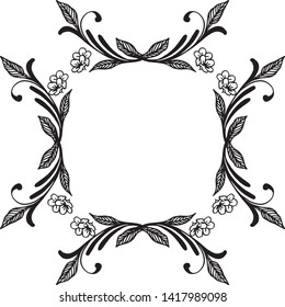 Vector illustration design flower frame with beautiful style