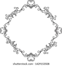 Vector illustration design flower frame for ornate of invitation card