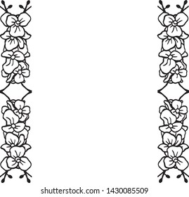 Vector illustration design flower frame for wallpaper of poster