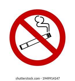 vector illustration design in the form of a no smoking sign in the area