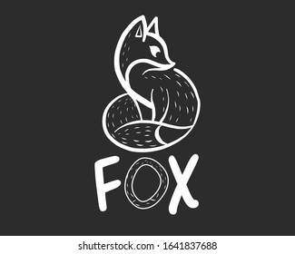 vector illustration design of the Fox contour logo with the inscription