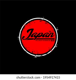 vector illustration. design graphics for t-shirts. Tokyo is the capital of Japan. Translation from Japanese: Tokyo