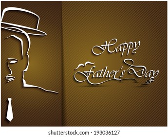 Vector illustration design and greeting gift card for Happy Father's day...