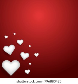 Vector illustration design of Happy Valentine's Day with hearts and love in red theme.