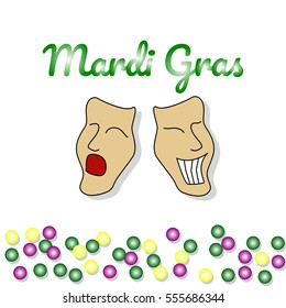 vector illustration of a design for the holiday masquerade