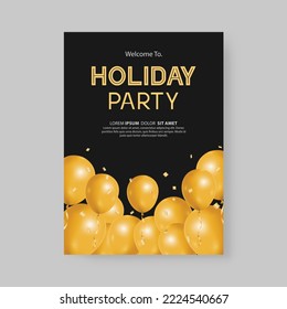 Diseño de ilustraciones vectoriales para fiesta de vacaciones y cartel de folleto de invitación feliz año nuevo y plantilla de tarjeta de saludo

