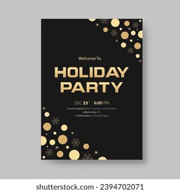 Vector illustration design for holiday party and happy new year party invitation flyer poster and greeting card template
