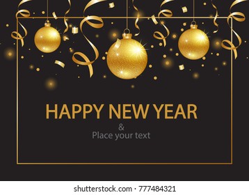 Vector illustration  design for holiday party and happy new year party invitation flyer and greeting card  template