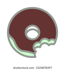 vector illustration design.
image of a bite-sized donut on a white background.
simple vector illustration design