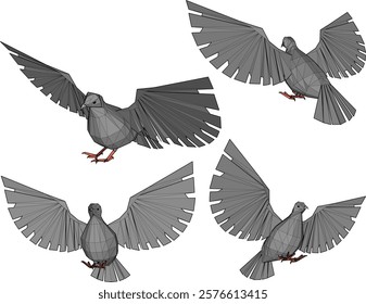 vector illustration design image of a dove flying in the sky