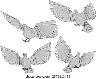 vector illustration design image of a dove flying in the sky