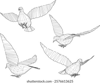 vector illustration design image of a dove flying in the sky