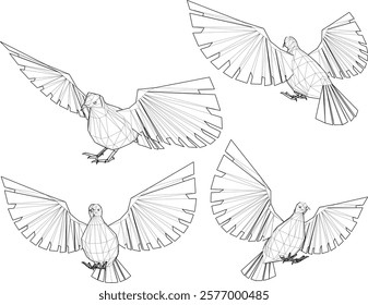 vector illustration design image of a dove flying in the sky