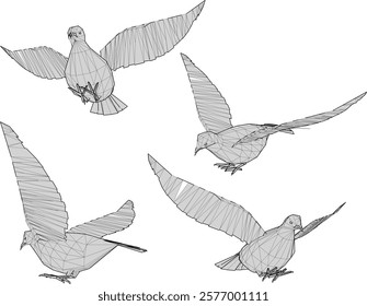 vector illustration design image of a dove flying in the sky