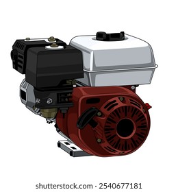 vector illustration design image of engine for motorcycle