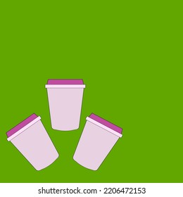 Vector Ilustración Diseño Industria Fondo Copa Bebida Plástico Vidrio Blanco Fondo aislado