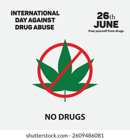 Vector illustration design for the International Day Against Drug Abuse