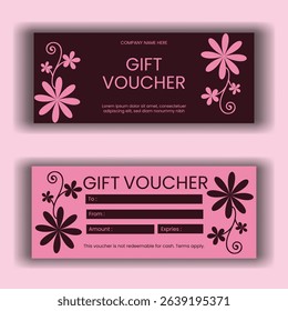 Vector illustration. Design for invitation, certificate, gift coupon, ticket, voucher, diploma etc. Gift voucher template.
