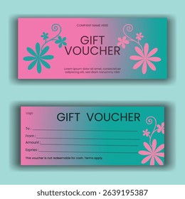 Vector illustration. Design for invitation, certificate, gift coupon, ticket, voucher, diploma etc. Gift voucher template.

